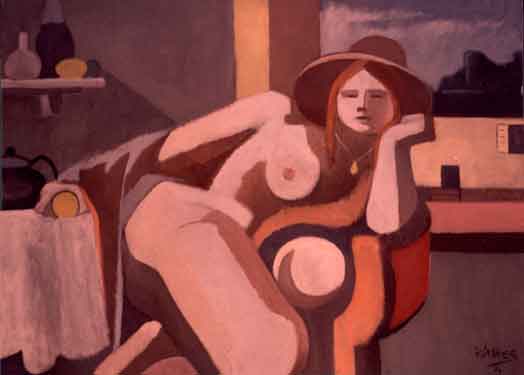 Seated Woman with Hat