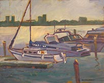 Sailboats in Row