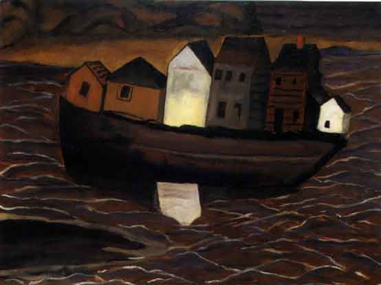Houses on Barge
