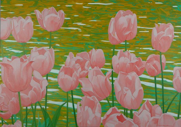 Tulips and Pond 